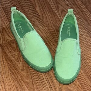 EUC Sperry Women's Mint Green Slip-On Sneakers